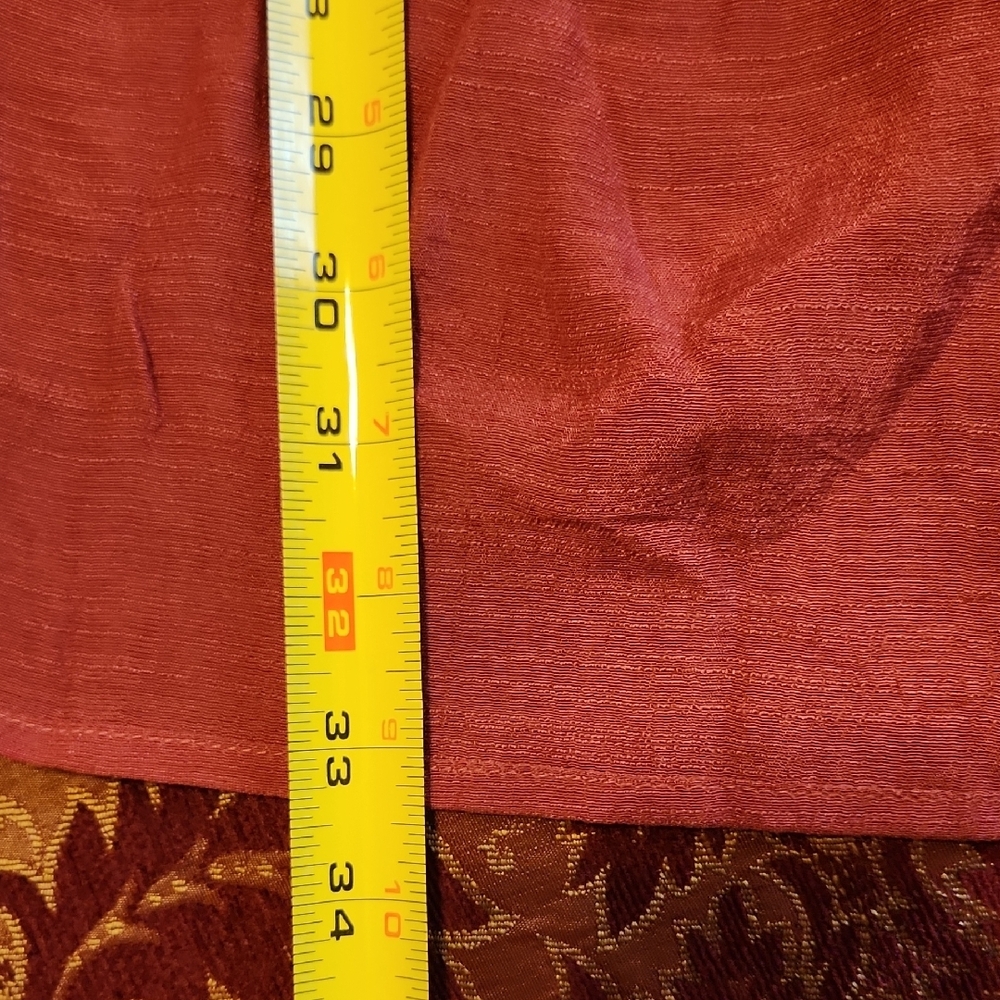 Easel Rust Cardigan with Ruffled Edges, Small - Picture 8 of 9